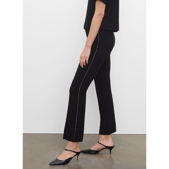 NWOT CLUB MONACO Size S Full Milano Pants with side stripe Black MSRP $165 - Picture 4 of 15
